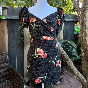 Polka dot floral dress